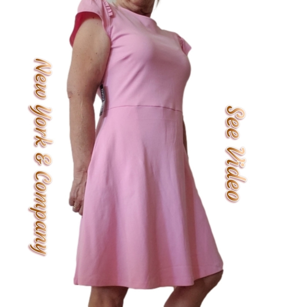 Offers Invited. 💖💜💛 New York & Company Poppin Spring Dress! Large Brand New!